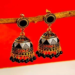 Indian Pakistani Afghani Boho vintage Ethnic Drop Earrings Jhumka 💕